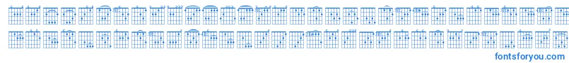 フォントFra – 白い背景に青い文字