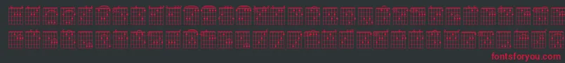 Fra Font – Red Fonts on Black Background