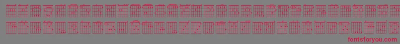 フォントFra – 赤い文字の灰色の背景