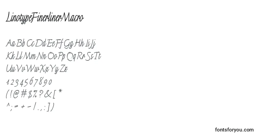 LinotypeFinerlinerMacro Font – alphabet, numbers, special characters