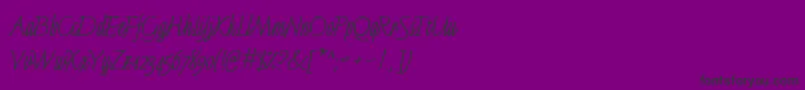 LinotypeFinerlinerMacro Font – Black Fonts on Purple Background
