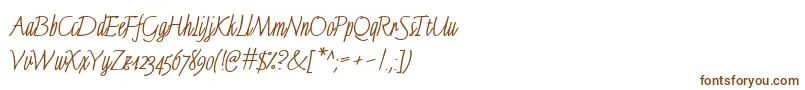 LinotypeFinerlinerMacro Font – Brown Fonts on White Background