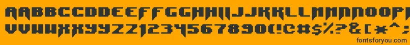 SyntaxT Font – Black Fonts on Orange Background