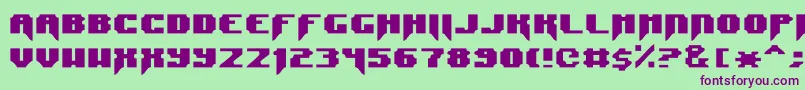 SyntaxT Font – Purple Fonts on Green Background