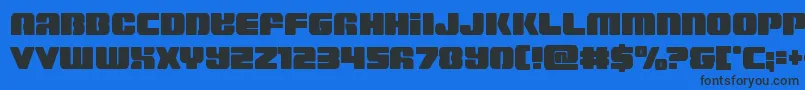 Capricusstraightcond Font – Black Fonts on Blue Background