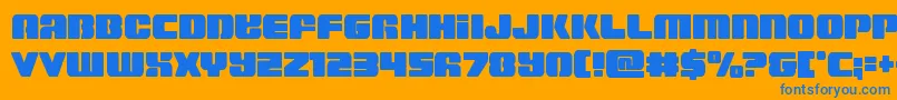 Capricusstraightcond Font – Blue Fonts on Orange Background