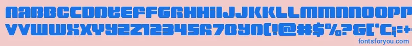 Capricusstraightcond Font – Blue Fonts on Pink Background