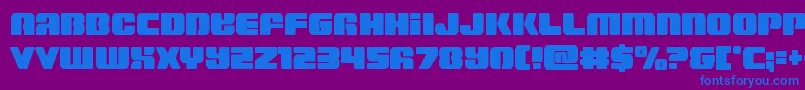 Capricusstraightcond Font – Blue Fonts on Purple Background