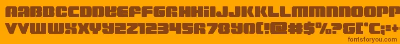 Capricusstraightcond Font – Brown Fonts on Orange Background