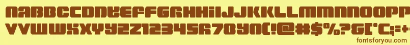 Capricusstraightcond Font – Brown Fonts on Yellow Background