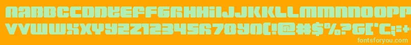 Capricusstraightcond Font – Green Fonts on Orange Background