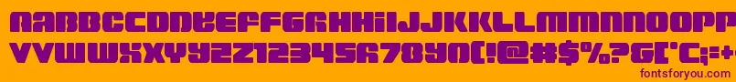 Capricusstraightcond Font – Purple Fonts on Orange Background