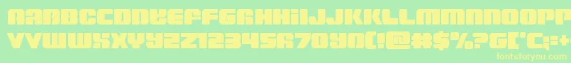 Capricusstraightcond Font – Yellow Fonts on Green Background