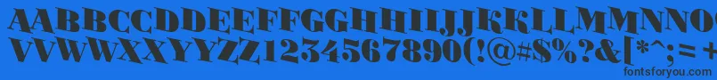 ABodoniortotitulspdnBlack Font – Black Fonts on Blue Background