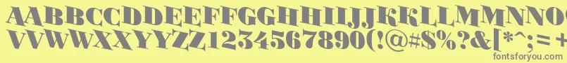 ABodoniortotitulspdnBlack Font – Gray Fonts on Yellow Background