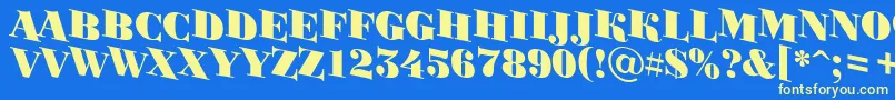 ABodoniortotitulspdnBlack Font – Yellow Fonts on Blue Background