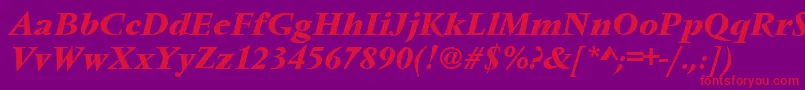 fuente VendometmedItalic – Fuentes Rojas Sobre Fondo Morado