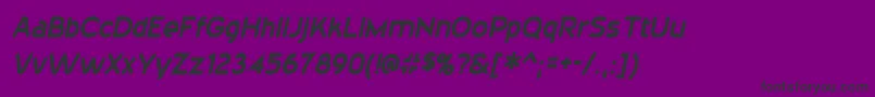 20thCenturyFontItalic-fontti – mustat fontit violetilla taustalla
