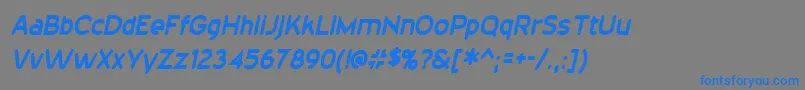 Шрифт 20thCenturyFontItalic – синие шрифты на сером фоне