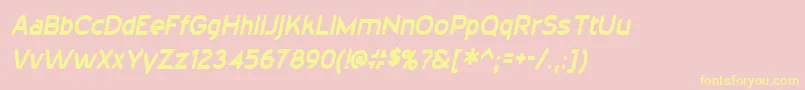 Шрифт 20thCenturyFontItalic – жёлтые шрифты на розовом фоне