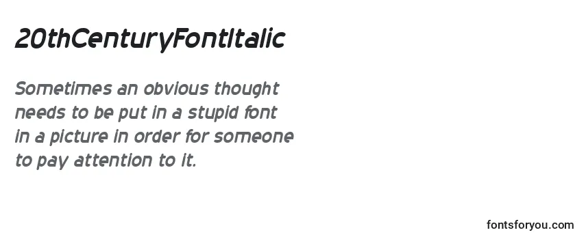 20thCenturyFontItalic Font