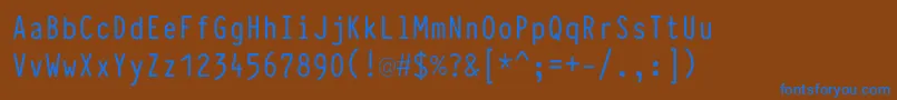 Шрифт TypewcondDemi – синие шрифты на коричневом фоне