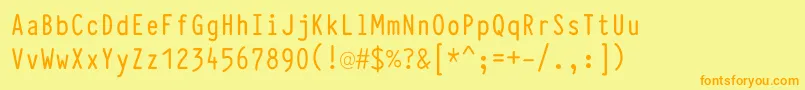 TypewcondDemi Font – Orange Fonts on Yellow Background