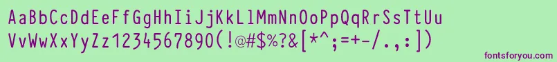 TypewcondDemi Font – Purple Fonts on Green Background