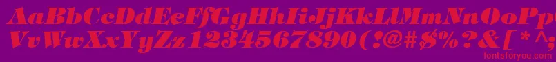 fuente TimpaniHeavyItalic – Fuentes Rojas Sobre Fondo Morado