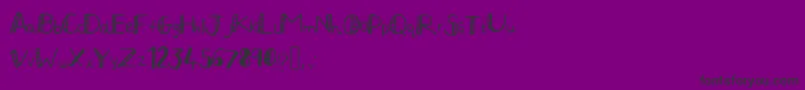 JuliaHandwritten2 Font – Black Fonts on Purple Background