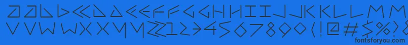 Шрифт Uncialfifty – чёрные шрифты на синем фоне