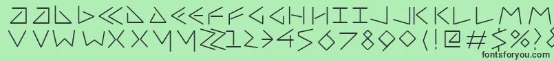 Шрифт Uncialfifty – чёрные шрифты на зелёном фоне
