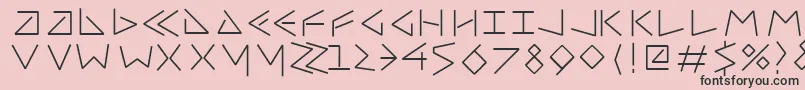 Uncialfifty-fontti – mustat fontit vaaleanpunaisella taustalla