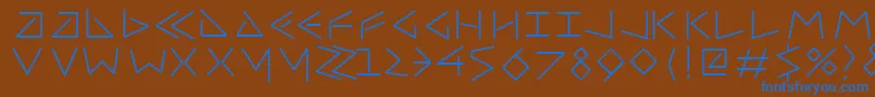 Шрифт Uncialfifty – синие шрифты на коричневом фоне