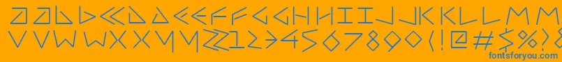 Uncialfifty Font – Blue Fonts on Orange Background