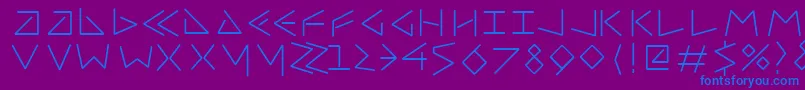 Uncialfifty Font – Blue Fonts on Purple Background