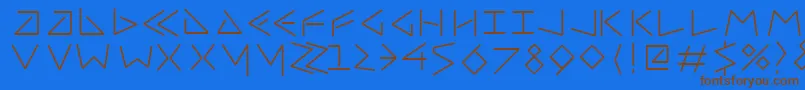 Uncialfifty-fontti – ruskeat fontit sinisellä taustalla