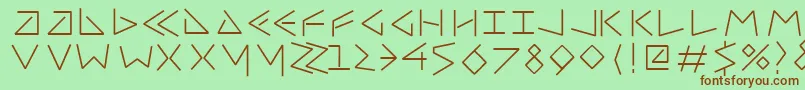 Uncialfifty-fontti – ruskeat fontit vihreällä taustalla