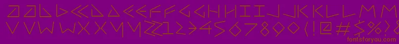 Uncialfifty-fontti – ruskeat fontit violetilla taustalla