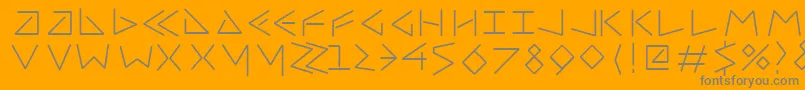 Uncialfifty Font – Gray Fonts on Orange Background