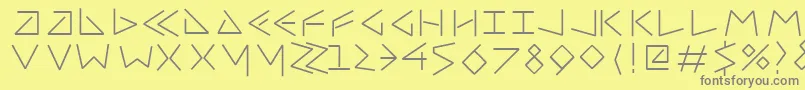 Uncialfifty-Schriftart – Graue Schriften auf gelbem Hintergrund