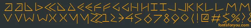 Шрифт Uncialfifty – оранжевые шрифты на чёрном фоне