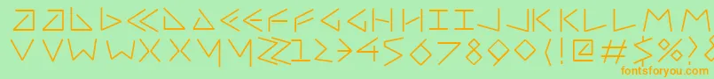Шрифт Uncialfifty – оранжевые шрифты на зелёном фоне