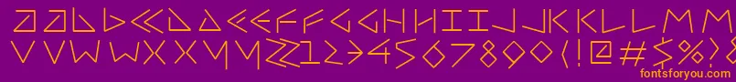Uncialfifty Font – Orange Fonts on Purple Background