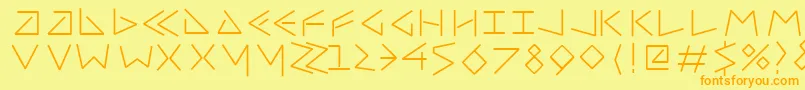 Uncialfifty Font – Orange Fonts on Yellow Background