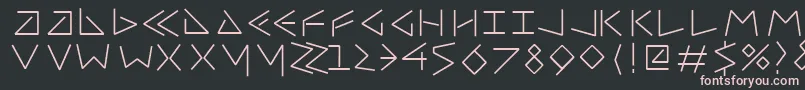 Шрифт Uncialfifty – розовые шрифты на чёрном фоне