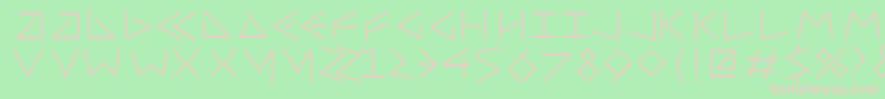 フォントUncialfifty – 緑の背景にピンクのフォント