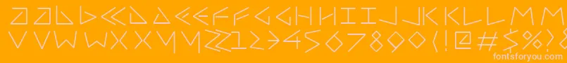 Uncialfifty-fontti – vaaleanpunaiset fontit oranssilla taustalla