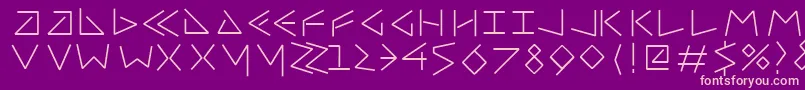 Uncialfifty-Schriftart – Rosa Schriften auf violettem Hintergrund
