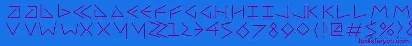 Шрифт Uncialfifty – фиолетовые шрифты на синем фоне